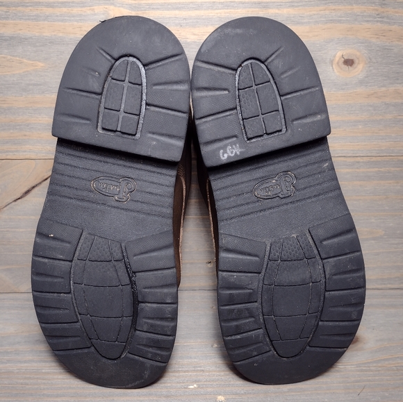 Justin Boots Rugged Bay Guacho Cow Kids Boots Size 4 Brown - Picture 6 of 9